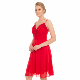 Red Tulle Hanging Short Party Dress